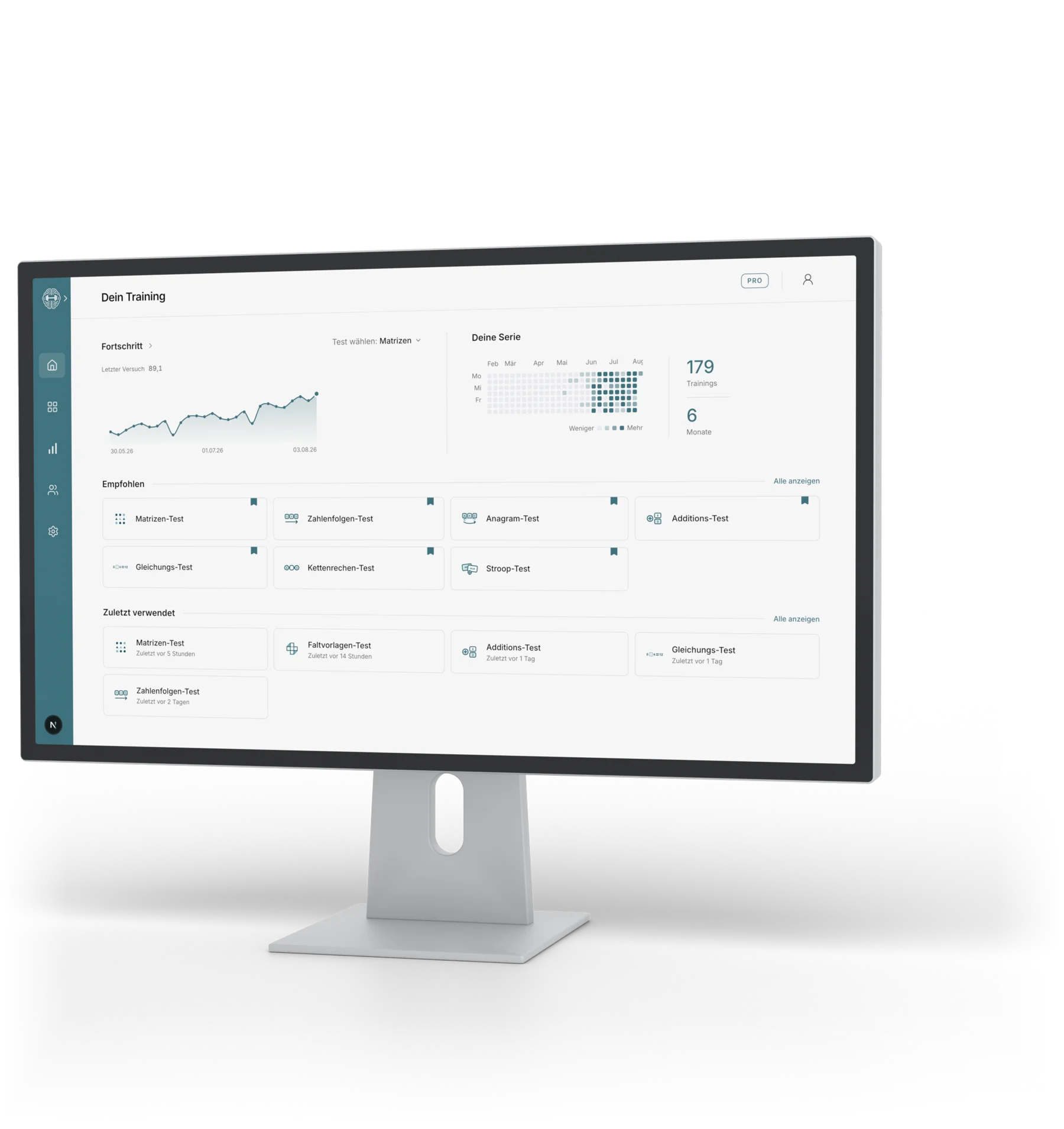 Die Hydra Web-App auf einem Apple Studio Display