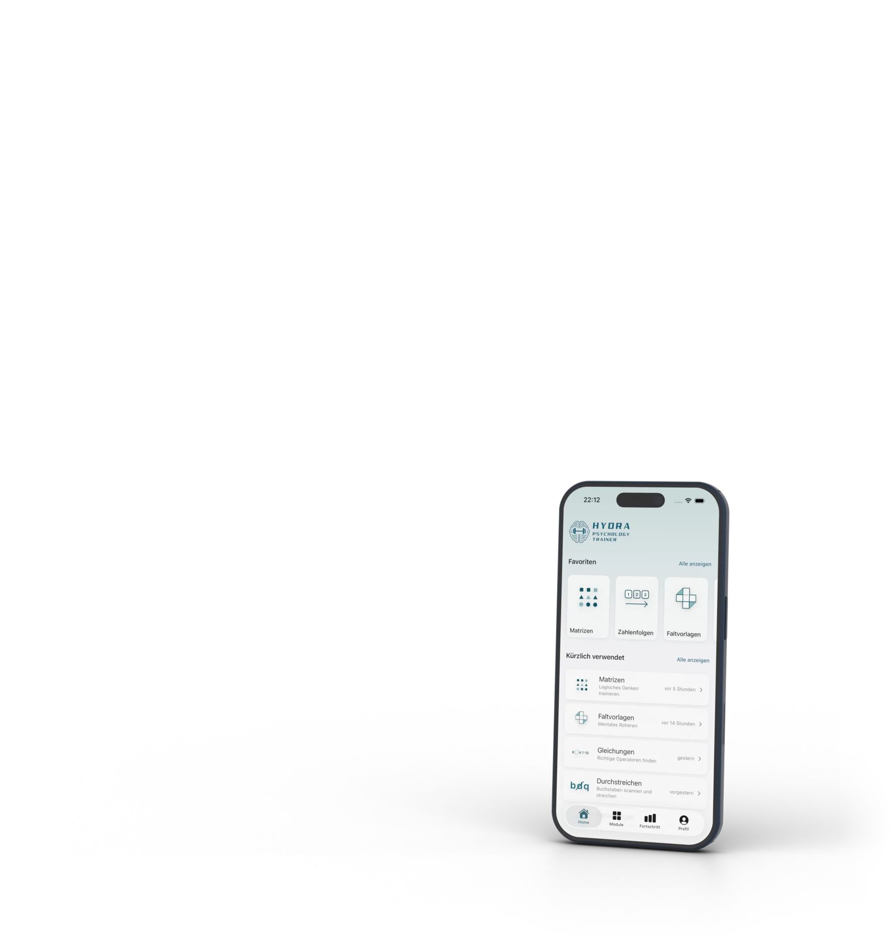 Die Hydra Trainer App auf einem iPhone